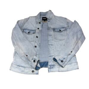 Express Mens Denim Light Wash Jean Jacket X-Small